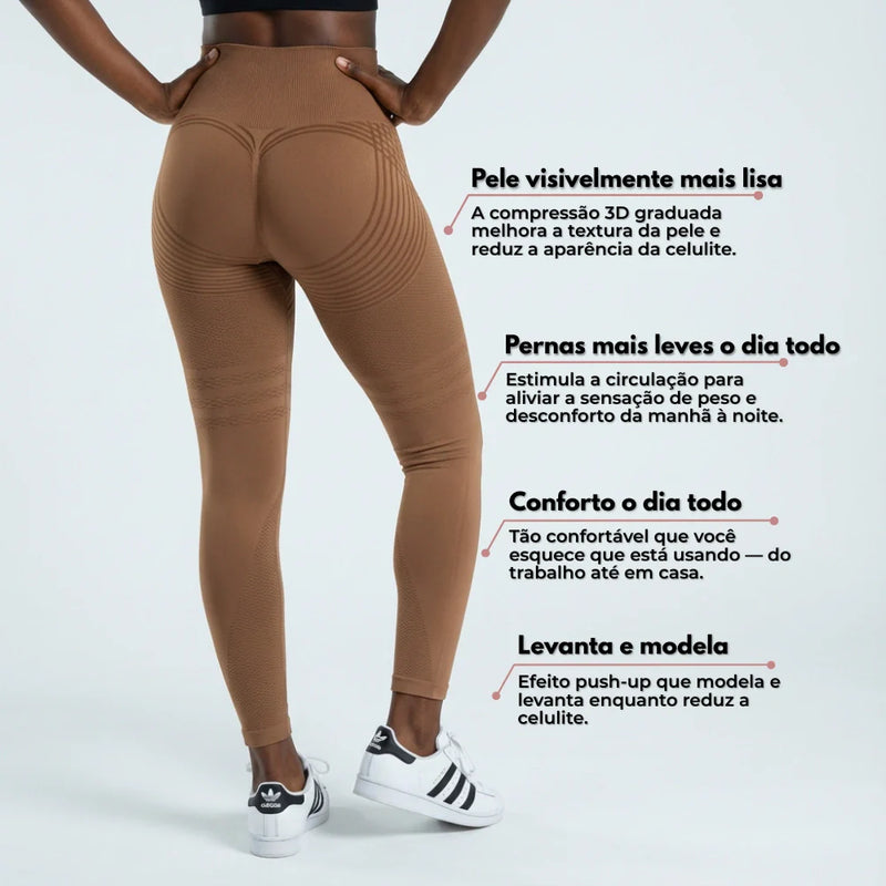 Leggings 3D - Castanho Café